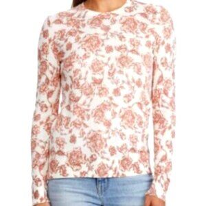Lauren Ralph Lauren Pink and Ivory Floral Long Sleeve Top Size M